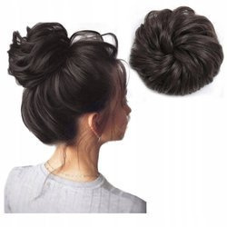 Doczepiany kok na gumce naturalne włosy