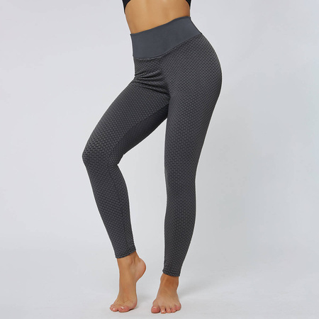 Legginsy sportowe push up wysoki stan karbowane