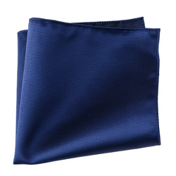 Poszetka męska w prążki - granatowa