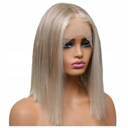 Peruka lace front blond prosta do ramion