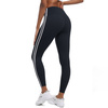 Czarne legginsy sportowe z lampasami