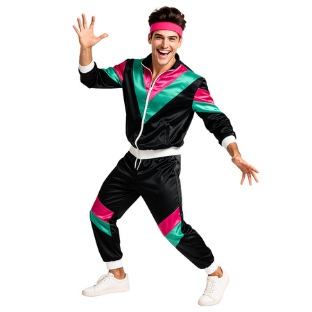 Dres w stylu retro z lat 70. i 80 - czarny