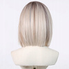 Peruka do ramion lace front platynowa prosta