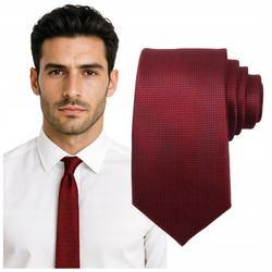 Krawat męski klasyczny - bordowy