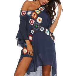 Pareo plażowe z haftem tunika na lato