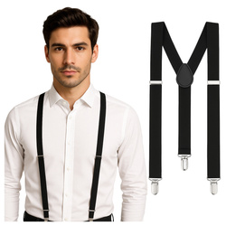 Szelki do spodni 1,5 cm czarne