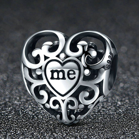 Zawieszka do bransoletki charms do pandora - serce Me & You