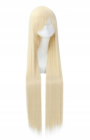 Peruka długa blond prosta cosplay