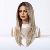 Peruka długa lace front blond prosta