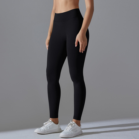 Legginsy sportowe z wysoki stanem i  marszczeniami