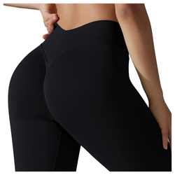 Legginsy sportowe z wysoki stanem i  marszczeniami