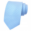 Krawat męski klasyczny w kratkę - niebieski