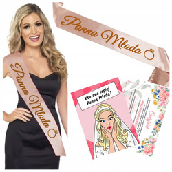 Zestaw wieczór panieński szarfa gra certyfikat