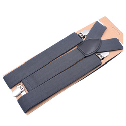 Szelki do spodni 3,5 cm ciemnoszary