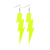 Neonowe kolczyki błyskawice żółte