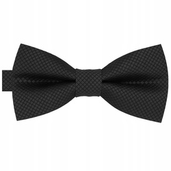 Muszka dziecięca w drobną kratkę - czarna