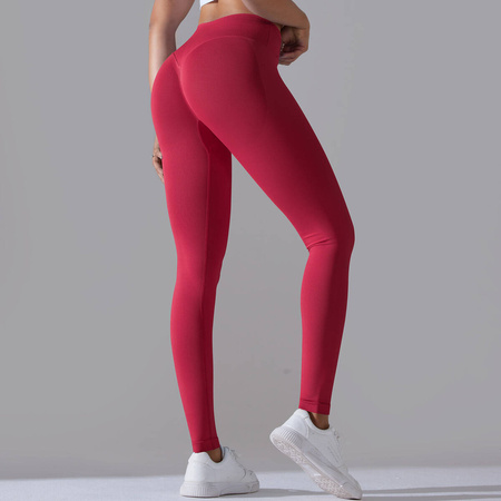 Legginsy sportowe z wysoki stanem i  marszczeniami