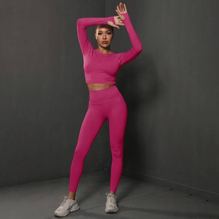 Komplet zestaw sportowy legginsy + top 