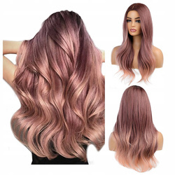 Peruka długa ombre różowa