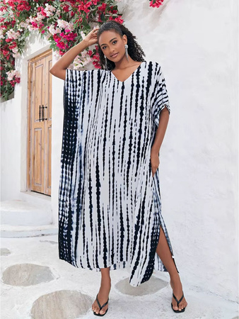 Pareo długa narzutka plażowa tunika luźna