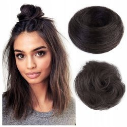 Doczepiany kok na gumce naturalne włosy