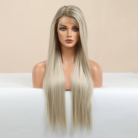Peruka blond prosta lace front