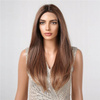 Peruka lace front długa brąz prosta