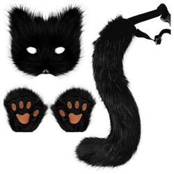 Przebranie lisa ogon pluszowa maska łapki na karnawał