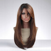 Peruka długa prosta brąz lace front