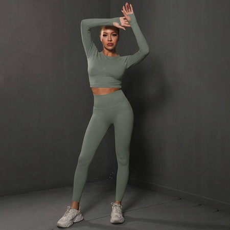 Komplet zestaw sportowy legginsy + top 