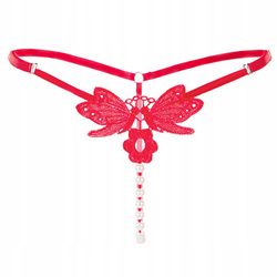 Stringi koronkowe paseczki perełki