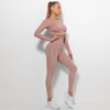 Komplet sportowy legginsy bezszwowe + top