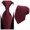 Krawat męski klasyczny w kratkę - bordowy