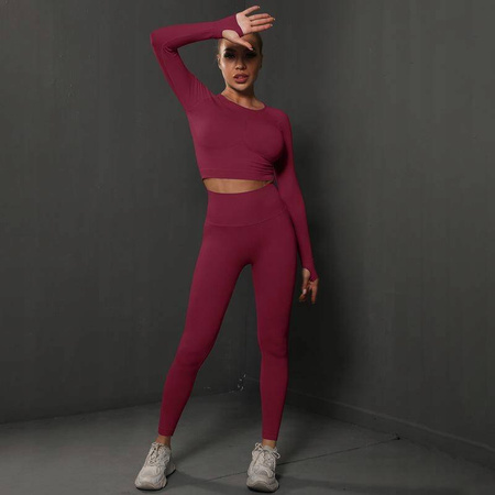 Komplet zestaw sportowy legginsy + top 