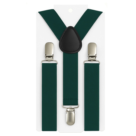 Szelki dziecięce 2,5 cm butelkowa zieleń