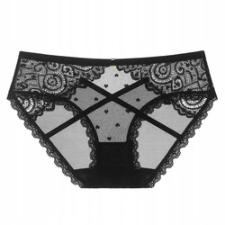 Figi damskie paseczki majtki z koronką