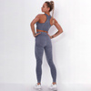 Komplet zestaw sportowy legginsy bezszwowe + top 