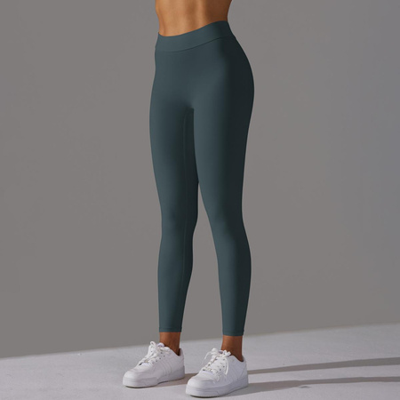 Legginsy sportowe z wysoki stanem i  marszczeniami