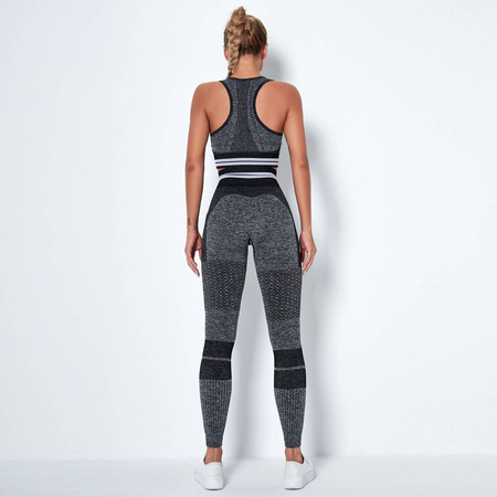 Komplet sportowy legginsy bezszwowe + top 
