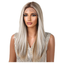 Peruka lace front długa blond prosta