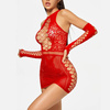 Bodystocking sukienka koronkowa z wycięciami