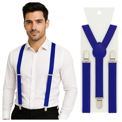 Szelki do spodni 2,5 cm niebieskie