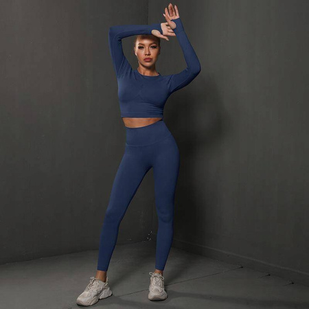 Komplet zestaw sportowy legginsy + top 