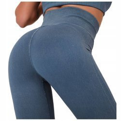 Legginsy fitness sportowe wysoki stan dziury