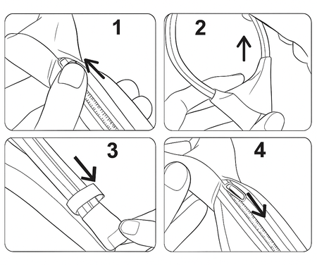 Krawat młodzieżowy z zamkiem błyskawicznym - czarny