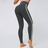 Legginsy sportowe lampasy push up wysoki stan karbowane 