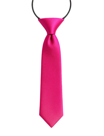 Krawat dziecięcy na gumce - różowy