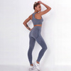 Komplet zestaw sportowy legginsy bezszwowe + top 