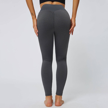 Legginsy sportowe push up wysoki stan karbowane