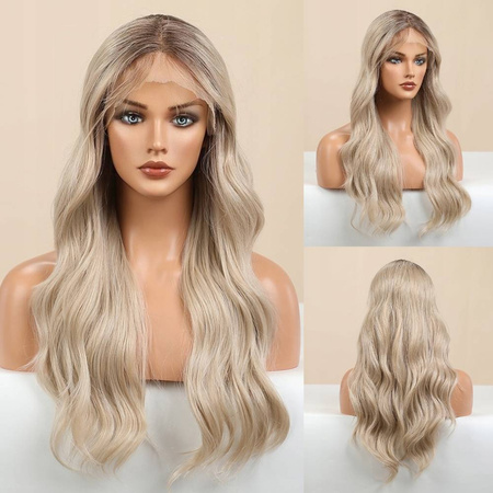 Peruka blond falowana lace front